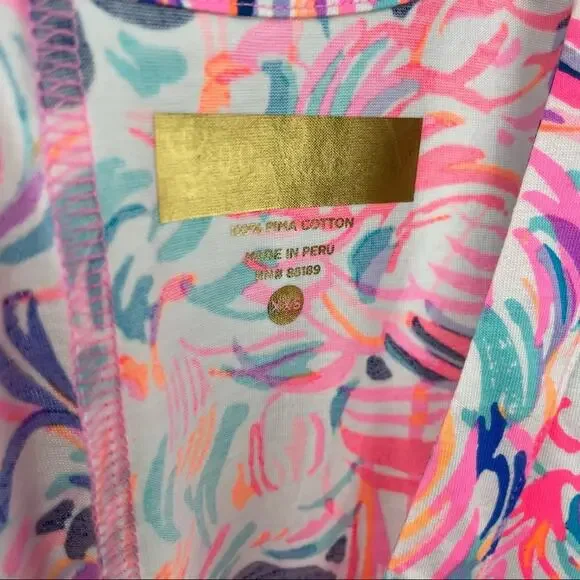 Lily Pulitzer Amina Pelican Pink Head in the Sand dress size XXS pima cotton - Picture 7 of 14